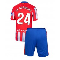 Atletico Madrid Robin Le Normand #24 Hemmatröja Barn 2024-25 Kortärmad (+ Korta byxor)